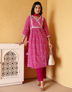 Viscose Rayon Embroidered Straight 3 Piece Kurta Set
