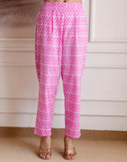 Viscose Rayon Printed A-Line 3 Piece Kurta Set