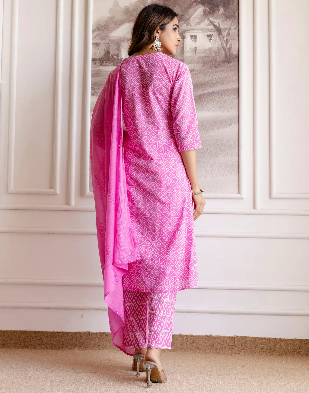 Viscose Rayon Printed A-Line 3 Piece Kurta Set