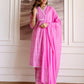Cotton Printed Anarkali Kurta with Pant & Dupatta