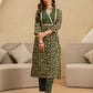 Cotton Printed Straight Kurta with Pant & Dupatta