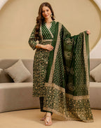 Viscose Rayon Embroidered Straight 3 Piece Kurta Set