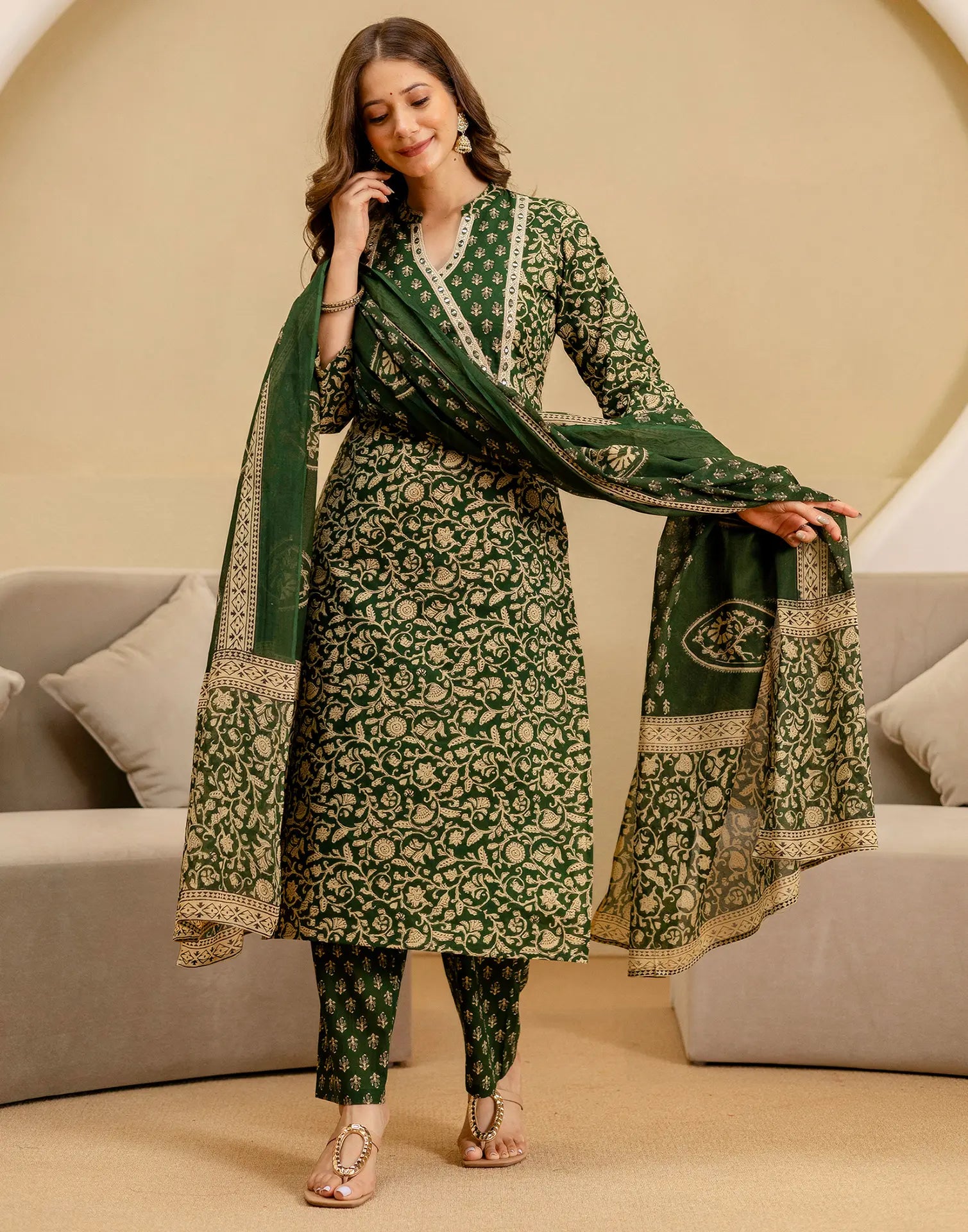 Viscose Rayon Embroidered Straight 3 Piece Kurta Set