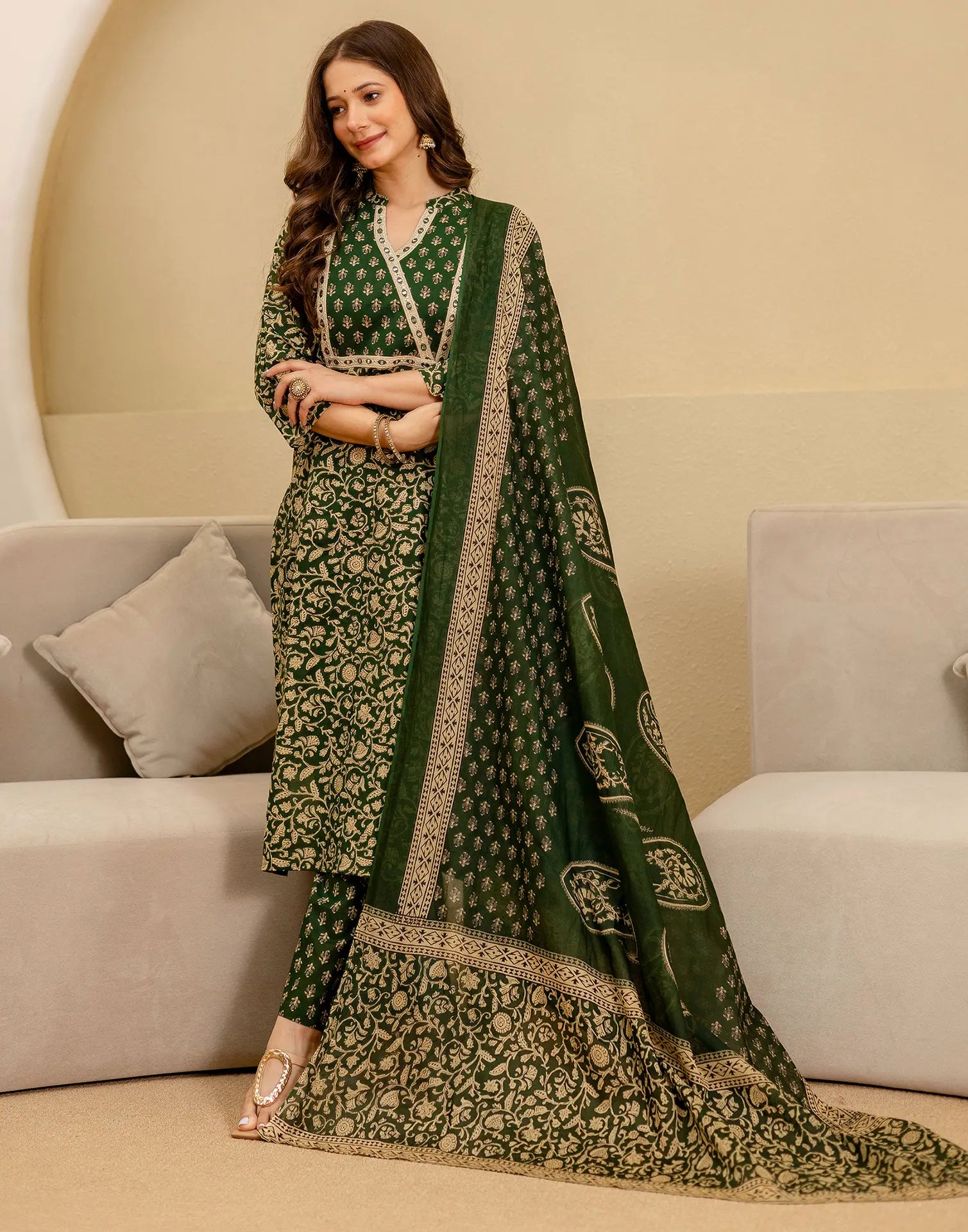 Viscose Rayon Embroidered Straight 3 Piece Kurta Set