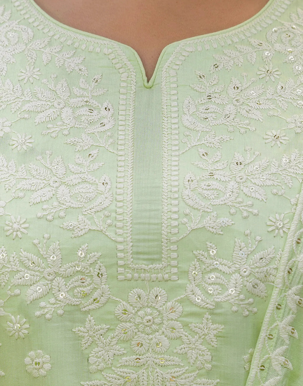 Silk Blend Embroidered Straight 3 Piece Kurta Set