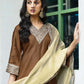 Silk Blend Sequins Embroidery Lace Straight Kurta with Pant & Dupatta