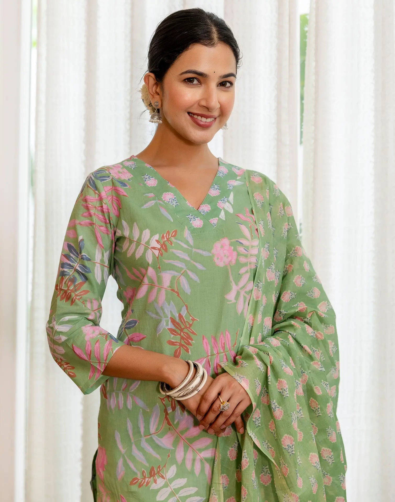 Viscose Rayon Printed Straight 3 Piece Kurta Set