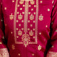 Silk Blend Woven Straight Kurta with Pant & Dupatta