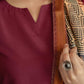 Cotton Solid Straight Kurta with Pant & Dupatta