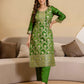 Silk Blend Woven Straight Kurta with Pant & Dupatta