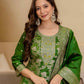 Silk Blend Woven Straight Kurta with Pant & Dupatta