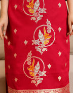 Skylee Taffeta Woven Straight 3 Piece Kurta Set For Woman