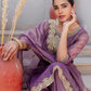Net Sequins Work, Embroidery and Embroidery Lace Straight Kurta with Pant & Dupatta