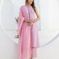 Cotton Printed A-Line Sleeveless Kurta with Pant & Dupatta