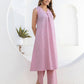 Cotton Printed A-Line Sleeveless Kurta with Pant & Dupatta