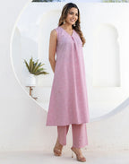 Cotton Printed A-Line 3 Piece Kurta Set