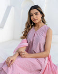 Cotton Printed A-Line 3 Piece Kurta Set