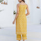 Cotton Bandhani Printed A-Line Kurta with Pant & Dupatta
