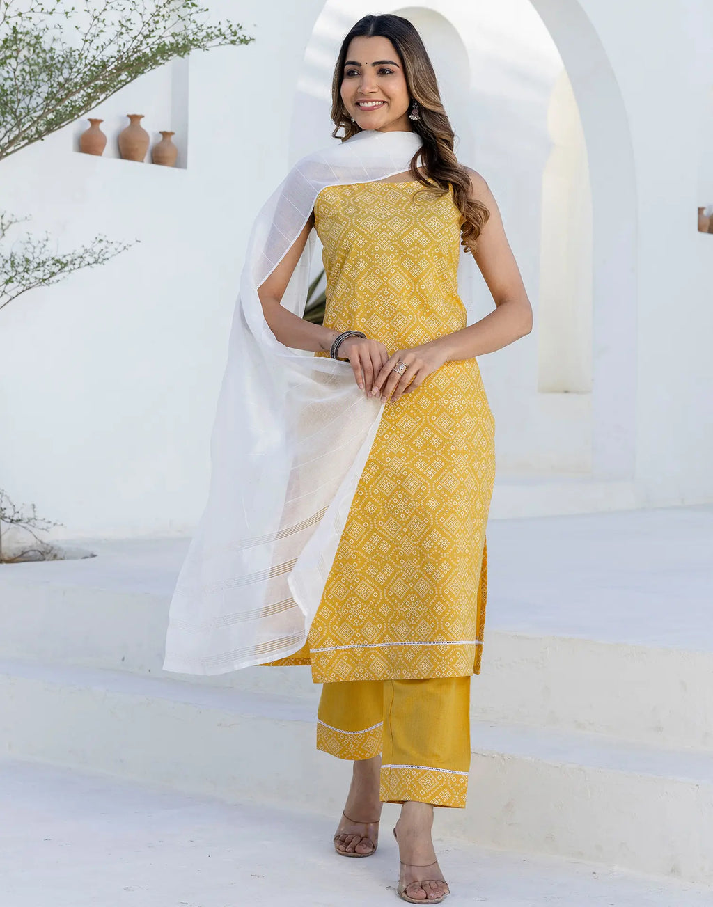 Cotton Printed Straight 3 Piece Kurta Set