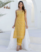 Cotton Printed Straight 3 Piece Kurta Set