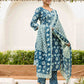 Cotton Printed Straight Kurta with Pant & Dupatta
