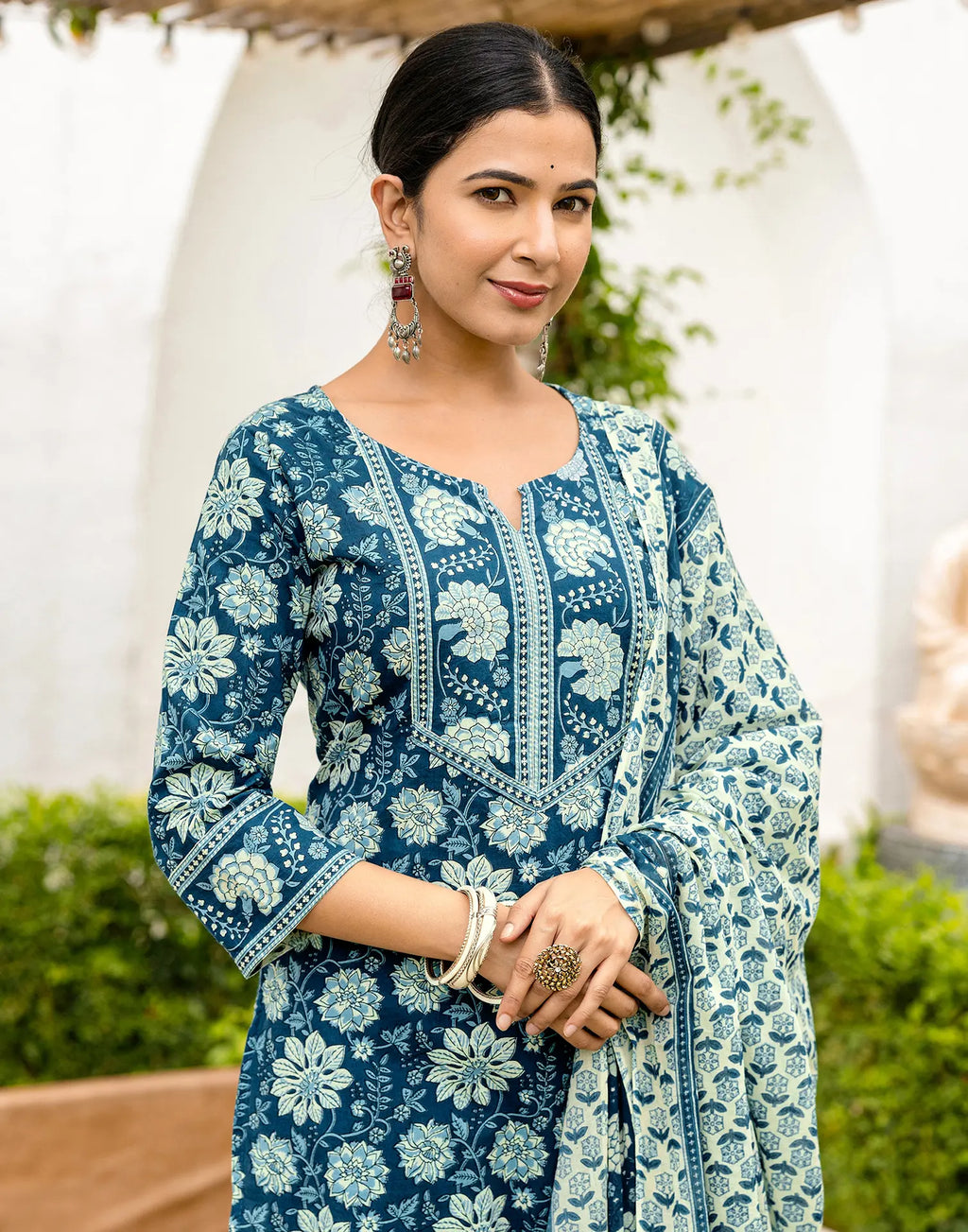 Cotton Printed Straight 3 Piece Kurta Set