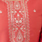 Silk Blend Embroidered Straight Kurta with Pant & Dupatta