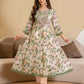 Cotton Printed Anarkali Kurta with Pant & Dupatta