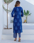 Viscose Rayon Printed Straight 3 Piece Kurta Set