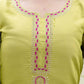 Silk Embroidery and Sequins Work Straight Kurta with Pant & Dupatta