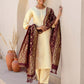 Silk Blend Gota Lace Straight Kurta with Pant & Dupatta