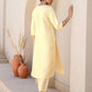 Silk Blend Gota Lace Straight Kurta with Pant & Dupatta