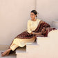 Silk Blend Gota Lace Straight Kurta with Pant & Dupatta