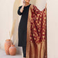 Silk Blend Gota Lace Straight Kurta with Pant & Dupatta