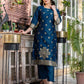 Silk Blend Weaving Straight Kurta with Pant & Dupatta