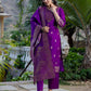 Silk Blend Weaving Straight Kurta with Pant & Dupatta