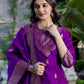 Silk Blend Weaving Straight Kurta with Pant & Dupatta