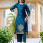 Silk Blend Weaving Straight Kurta with Pant & Dupatta