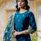 Silk Blend Weaving Straight Kurta with Pant & Dupatta