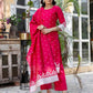 Silk Blend Weaving Straight Kurta with Pant & Dupatta