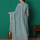 Silk Blend Embroidery and Sequins Work Anarkali Kurta with Pant & Dupatta