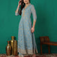 Silk Blend Embroidery and Sequins Work Anarkali Kurta with Pant & Dupatta