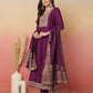 Silk Blend Embroidery and Sequins Work Anarkali Kurta with Pant & Dupatta