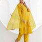 Silk Blend Embroidery and Mirror Work Straight Kurta with Pant & Dupatta