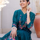 Silk Blend Embroidery Straight Kurta with Pant & Dupatta