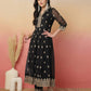 Silk Blend Embroidery and Sequins Work Anarkali Kurta with Pant & Dupatta
