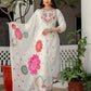 Silk Embroidery and Sequins Work, Embroidery Lace Straight Kurta with Pant & Dupatta