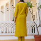 Silk Blend Straight Embroidery V-Neck Kurta with Pant & Dupatta