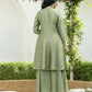 Silk Embroidery Lace Anarkali Kurta with Pant & Dupatta