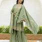 Silk Embroidery Lace Anarkali Kurta with Pant & Dupatta